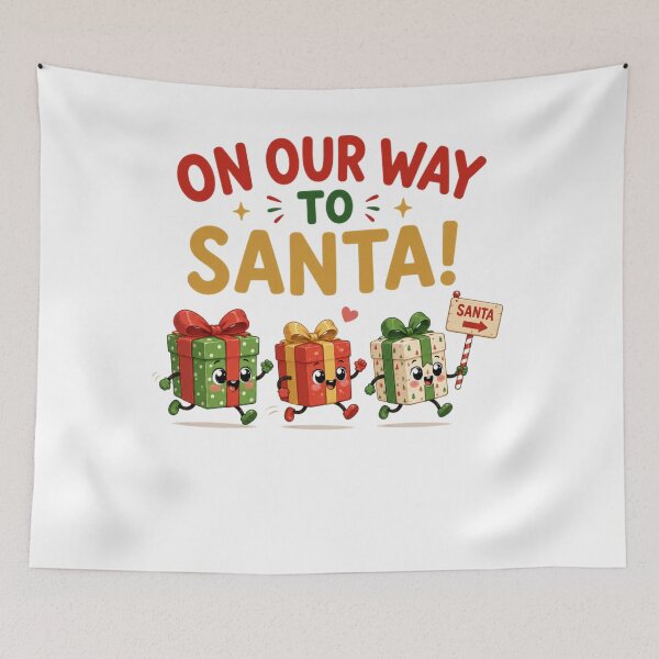 Item preview, On Our Way to Santa! | Cute Christmas Gifts designed and sold by MotylekAnia.