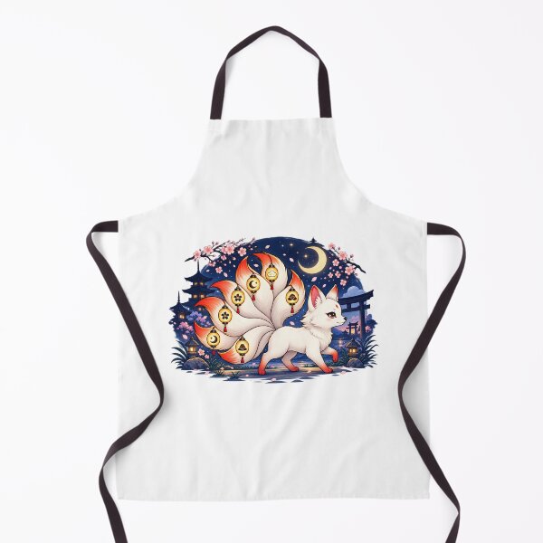 Item preview, Kitsune Fox Cherry Blossom Japanese Lantern Moon Night designed and sold by MrDev.