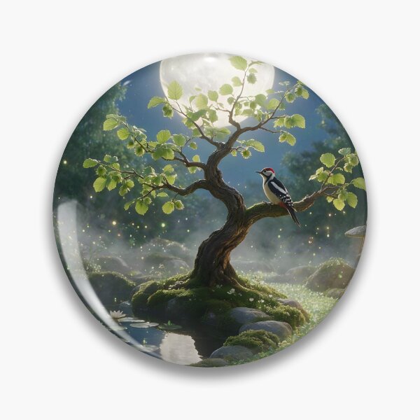 Item preview, August Peridot Zen Garden – Woodpecker Moon Crystal Art designed and sold by Roanemermaid.