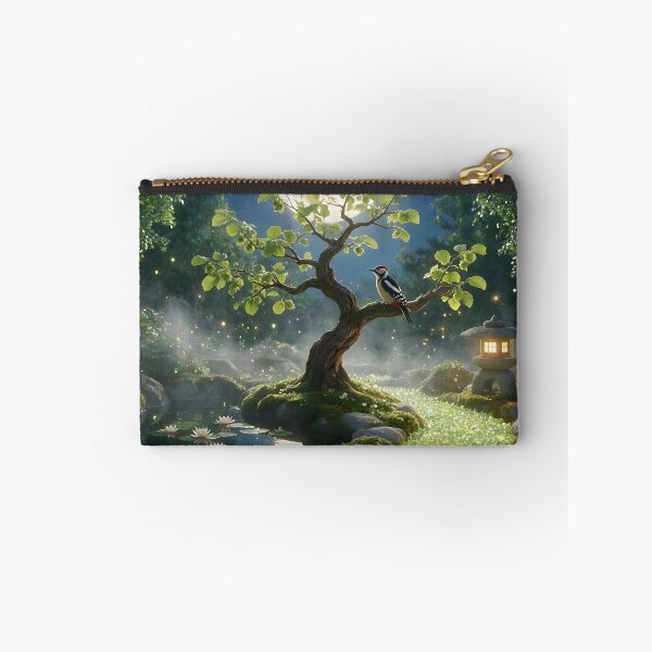 Item preview, August Peridot Zen Garden – Woodpecker Moon Crystal Art designed and sold by Roanemermaid.