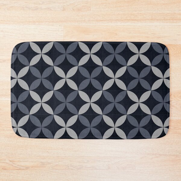 Item preview, Geometric Petal Pattern Dark Japandi Seamless Tile designed and sold by oceanys.