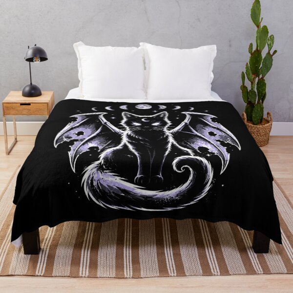 Item preview, Mystical Black Cat with Wings and Moon Phases Halloween designed and sold by rafaeltto.