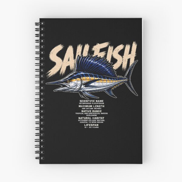 Item preview, Detailed sailfish illustration with scientific info designed and sold by rafaeltto.