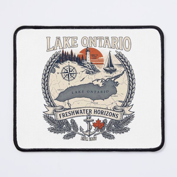 Item preview, Lake Ontario Vintage Retro Great Lakes 70s 80s Graphic designed and sold by PopWear Studio.