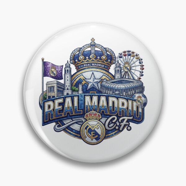 Item preview, Real Madrid Mosaic Tile Crown Crest Design designed and sold by annaarthk.