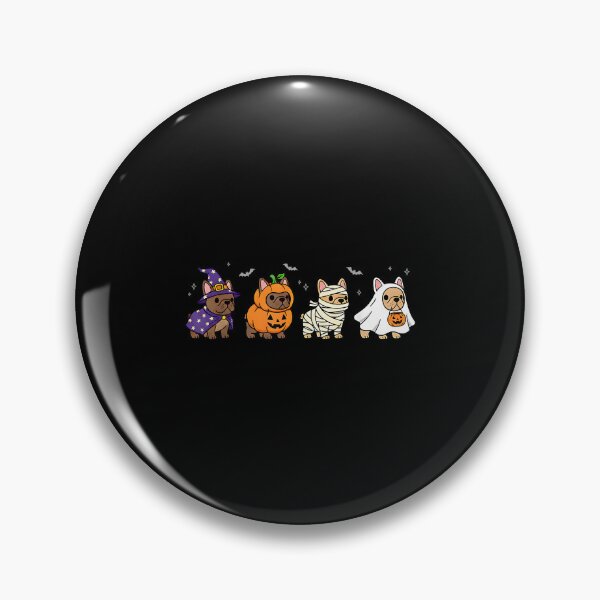 Item preview, Cute Halloween Witch Dog with Pumpkins and Ghosts designed and sold by Rahamkshop.