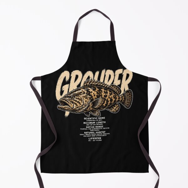 Item preview, Detailed grouper fish illustration with scientific info designed and sold by rafaeltto.