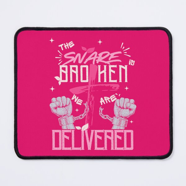 Item preview, We are delivered - Jesus Christ Inspirtional Quotes - Retirement Gifts For Women - Pink designed and sold by Doiemacreations.