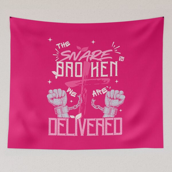 Item preview, We are delivered - Jesus Christ Inspirtional Quotes  - Retirement Gifts For Women - Pink designed and sold by Doiemacreations.
