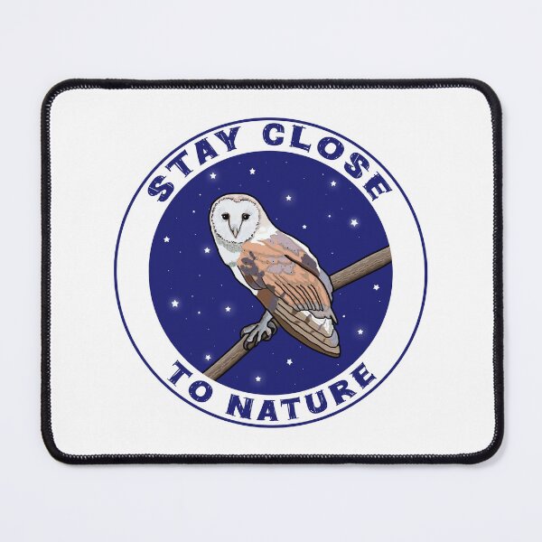 Item preview, Stay close to nature Midnight Barn Owl detailed illustration Proceeds go to animal charities and rescues designed and sold by AnimalFriends1.