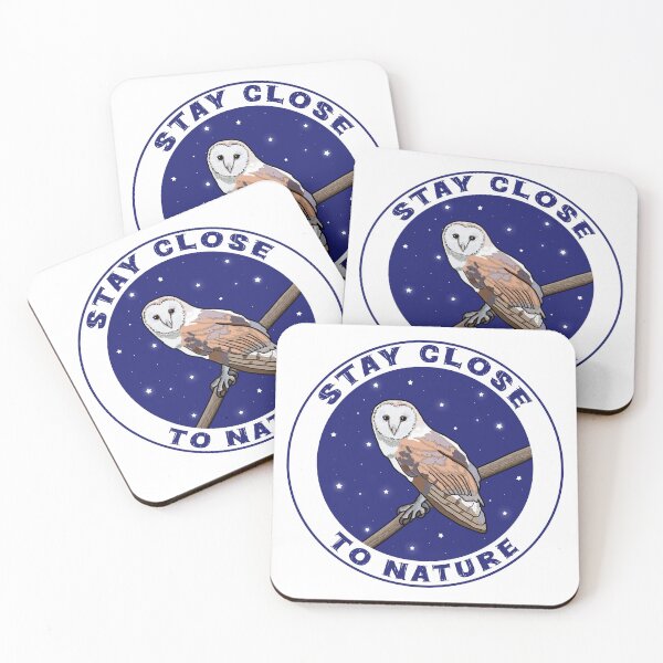 Item preview, Stay close to nature Midnight Barn Owl detailed illustration Proceeds go to animal charities and rescues designed and sold by AnimalFriends1.