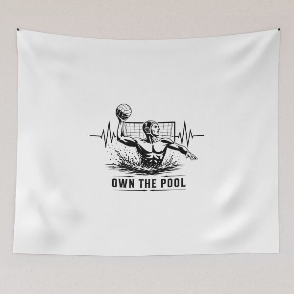 Item preview, A powerful water polo player in action, capturing strength, speed, and competitive spirit in the pool. designed and sold by StyxIND.