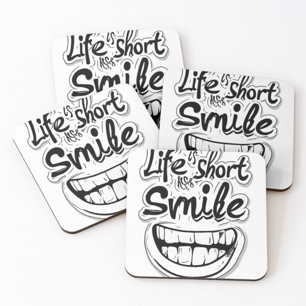 Item preview, Life Is Short Smile Funny Quote designed and sold by YAM716.