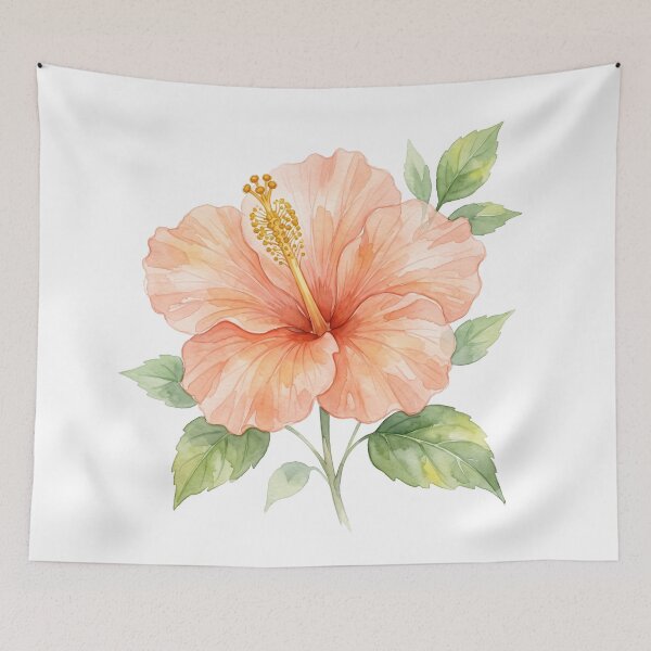 Item preview, Watercolor Hibiscus Print | Tropical Flower Art designed and sold by PLANT LOVER'S PARADISE.