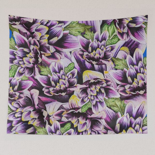 Item preview, Purple Chrysanthemum Big collage 4 designed and sold by nastiaart.