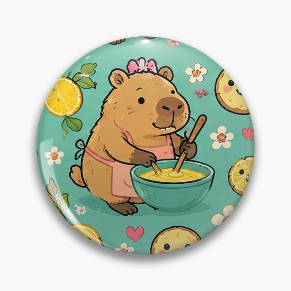 Item preview, Capybara Lemon Cookie Pattern designed and sold by Soft Berry Studio.