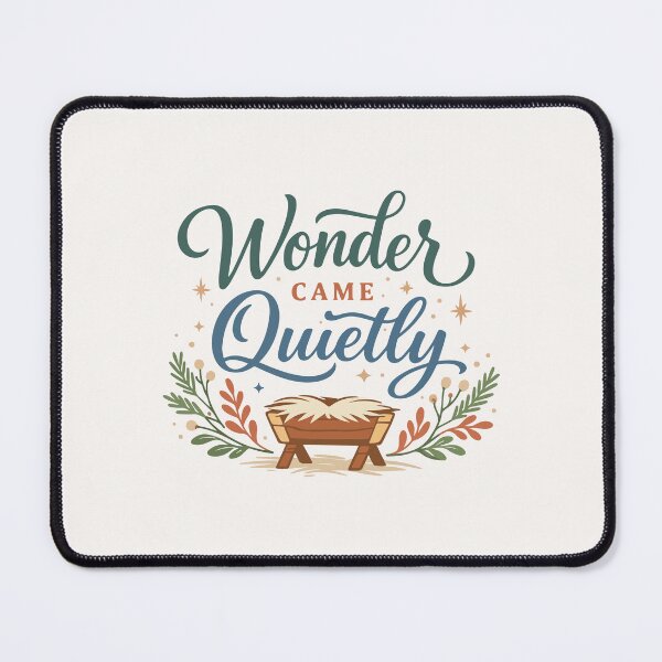 Item preview, Wonder Came Quietly Christmas Typography designed and sold by stylishdzign.