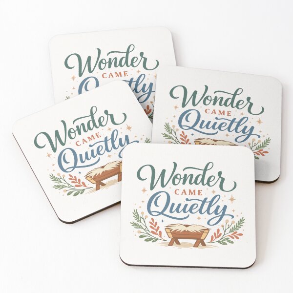 Item preview, Wonder Came Quietly Christmas Typography  designed and sold by stylishdzign.