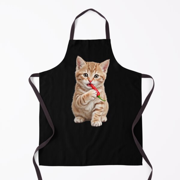 Item preview, Cute cat eats a chili designed and sold by ReneMM.