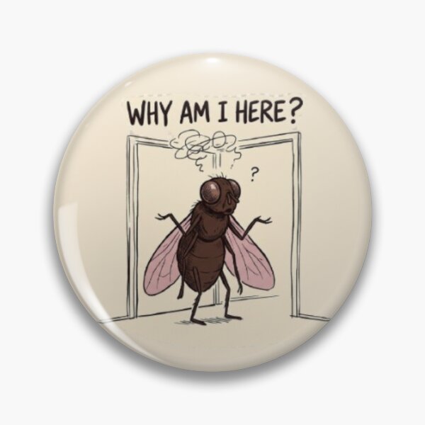 Item preview, Funny Forgetful Fly – Why Am I Here? Overthinking Humor designed and sold by InnerwayStudio.