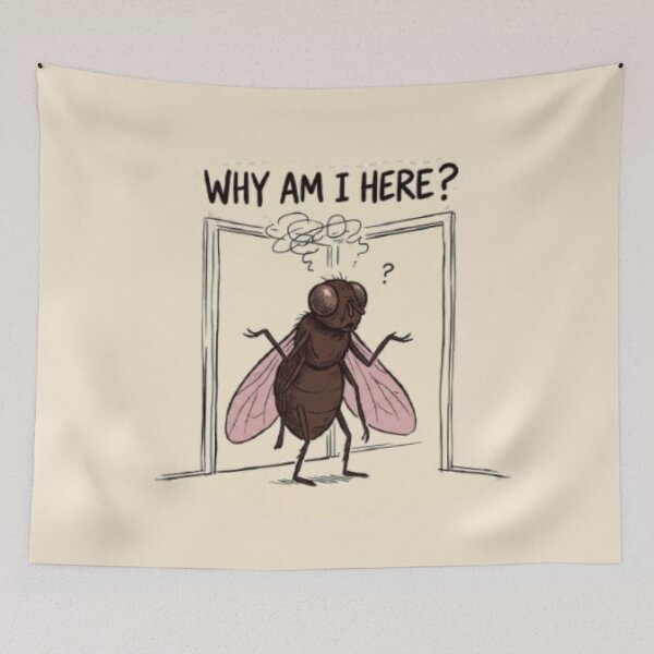Item preview, Funny Forgetful Fly – Why Am I Here? Overthinking Humor designed and sold by InnerwayStudio.
