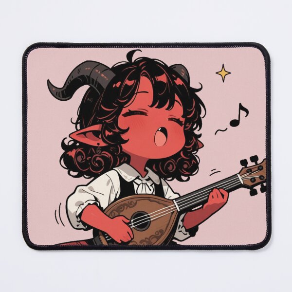 Item preview, Tiefling bard designed and sold by The King's general goods.