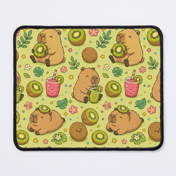 Item preview, Capybara Kiwi Fruit Pattern designed and sold by Soft Berry Studio.