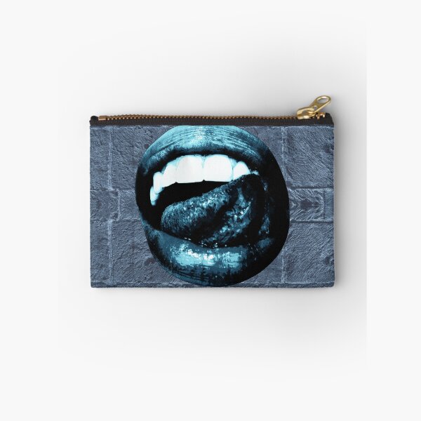 Item preview, Glossy Blue Lips Tongue Out Goth Glam designed and sold by Ghoul Enterprises.