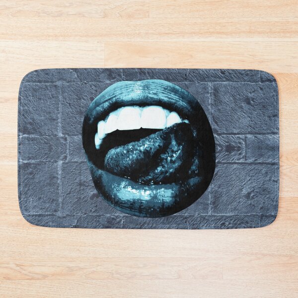 Item preview, Glossy Blue Lips Tongue Out Goth Glam designed and sold by Ghoul Enterprises.