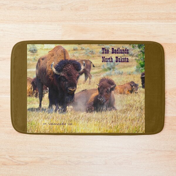 Item preview, Badlands Bison Kicking up Dust designed and sold by Marielle Valenzuela.