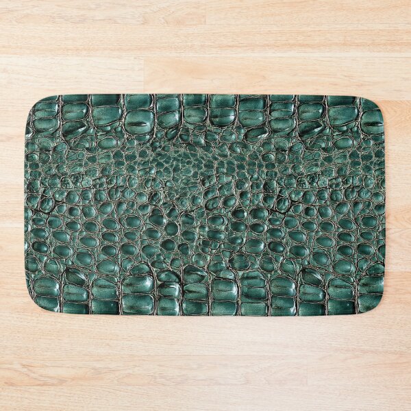 Item preview, Green Crocodile Skin Pattern Emerald Alligator Leather designed and sold by Nine Lives Studio.