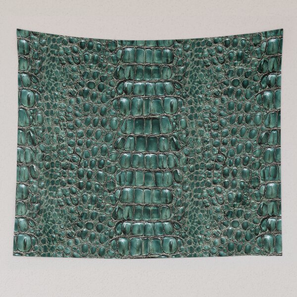 Item preview, Green Crocodile Skin Pattern Emerald Alligator Leather designed and sold by Nine Lives Studio.