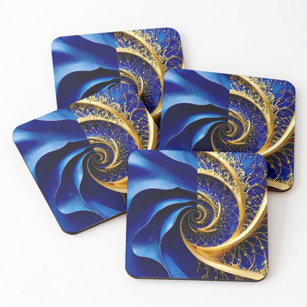 Item preview, Intricate Duality of Royal Navy Velvet and Gold Filigree designed and sold by Vicky Brago-Mitchell®.