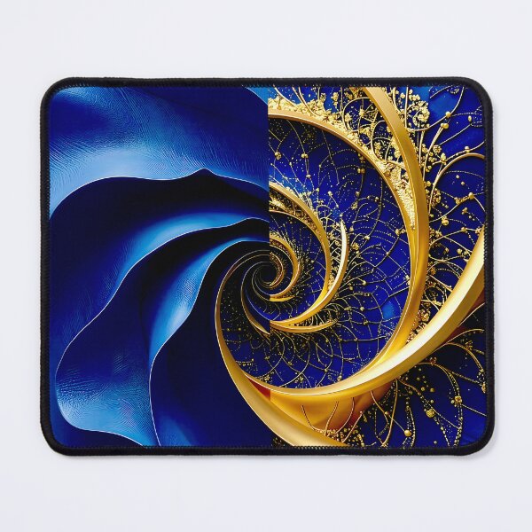 Item preview, Intricate Duality of Royal Navy Velvet and Gold Filigree designed and sold by Vicky Brago-Mitchell®.