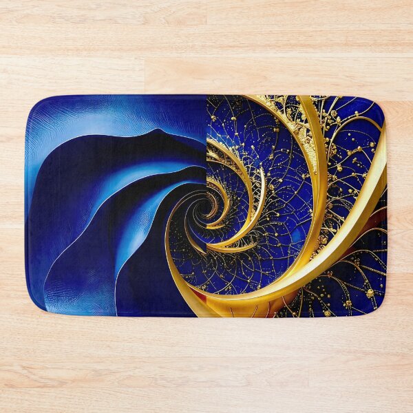 Item preview, Intricate Duality of Royal Navy Velvet and Gold Filigree designed and sold by Vicky Brago-Mitchell®.