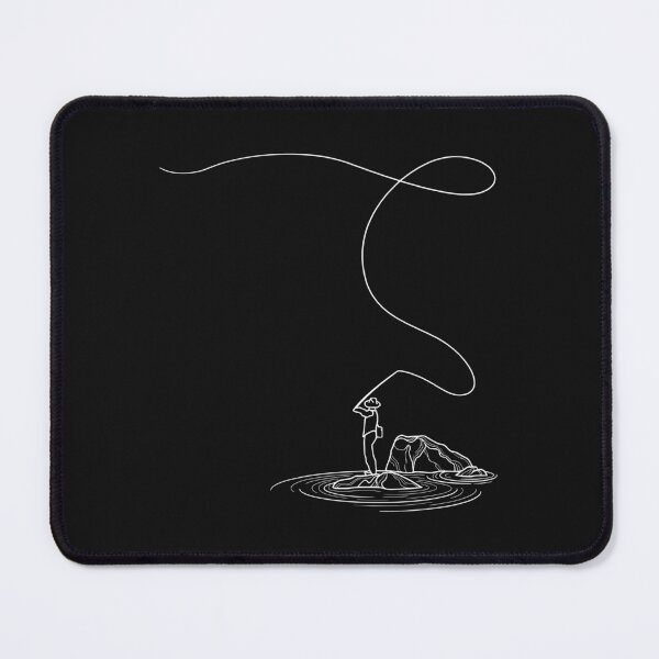 Item preview, Minimalist Fly Fisherman Continuous Line Art designed and sold by Shopeon Designs.
