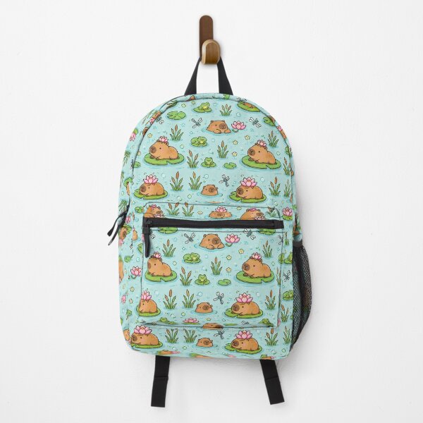 Item preview, Capybara Water Lily Pond Pattern designed and sold by Soft Berry Studio.