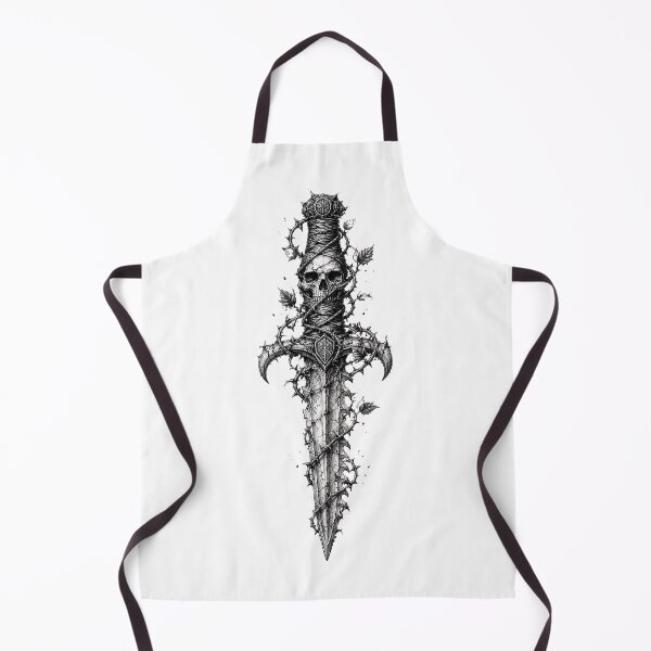 Item preview, Gothic Skull Dagger Wrapped In Thorny Vines designed and sold by Munib302.