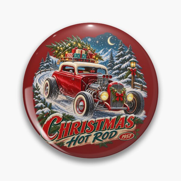 Item preview, Christmas Hot Rod 1937 Art designed and sold by Normandy Road Heritage™ - Vintage Garage Art.