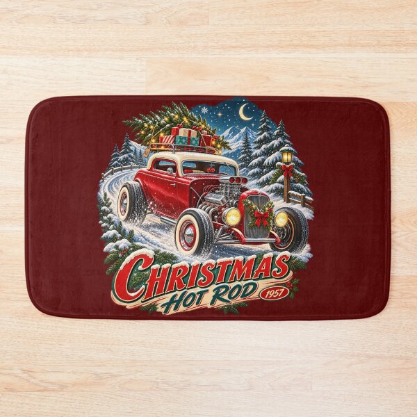Item preview, Christmas Hot Rod 1937 Art designed and sold by Normandy Road Heritage™ - Vintage Garage Art.