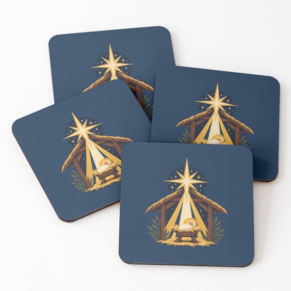 Item preview, Christian Christmas Nativity – Bethlehem Star and Manger Art designed and sold by astersgraphics.
