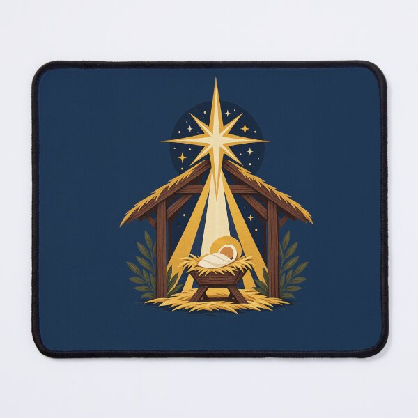 Item preview, Christian Christmas Nativity – Bethlehem Star and Manger Art designed and sold by astersgraphics.