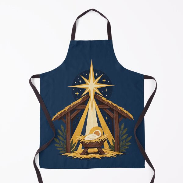 Item preview, Christian Christmas Nativity – Bethlehem Star and Manger Art designed and sold by astersgraphics.