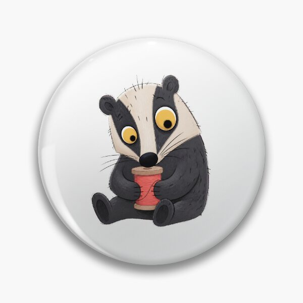 Item preview, Badger with Coral Thread Spool designed and sold by The-Art-of-D.