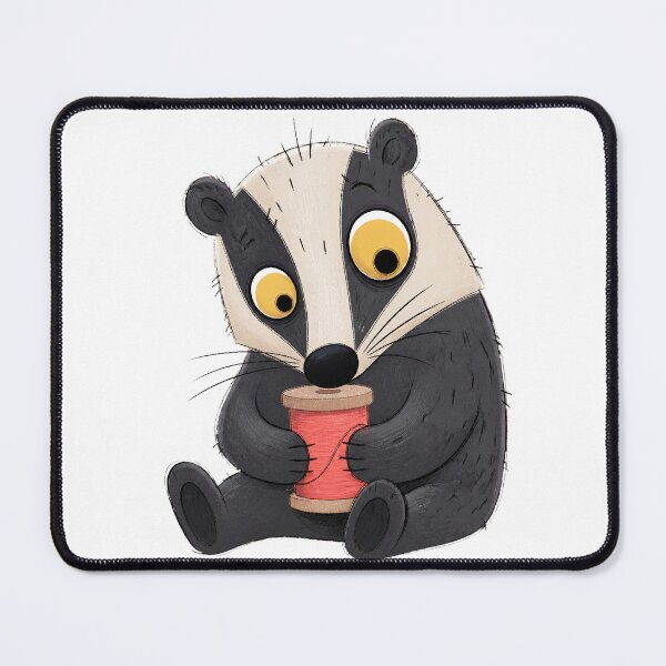 Item preview, Badger with Coral Thread Spool designed and sold by The-Art-of-D.