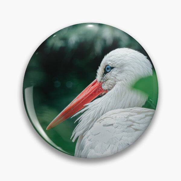 Item preview, white stork portrait designed and sold by Mutezone.
