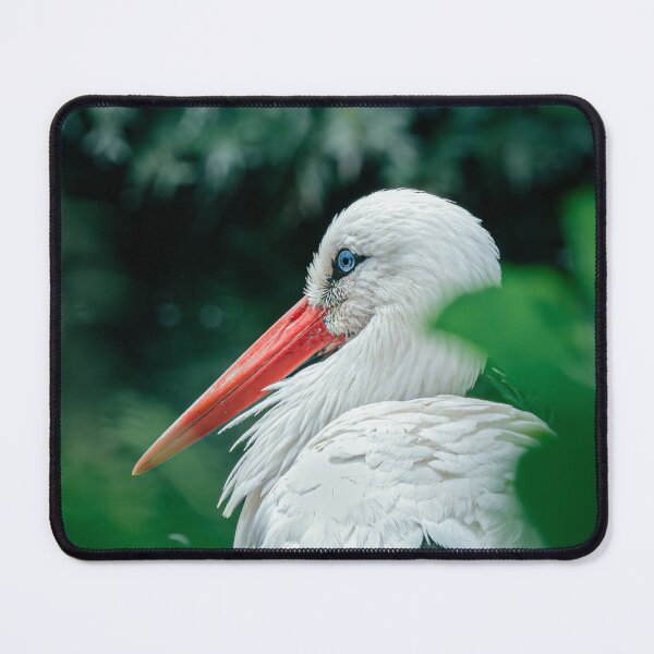 Item preview, white stork portrait designed and sold by Mutezone.