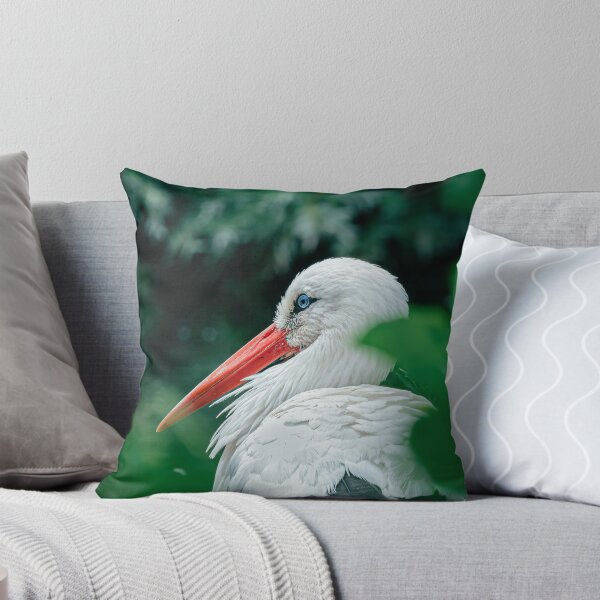 Item preview, white stork portrait designed and sold by Mutezone.