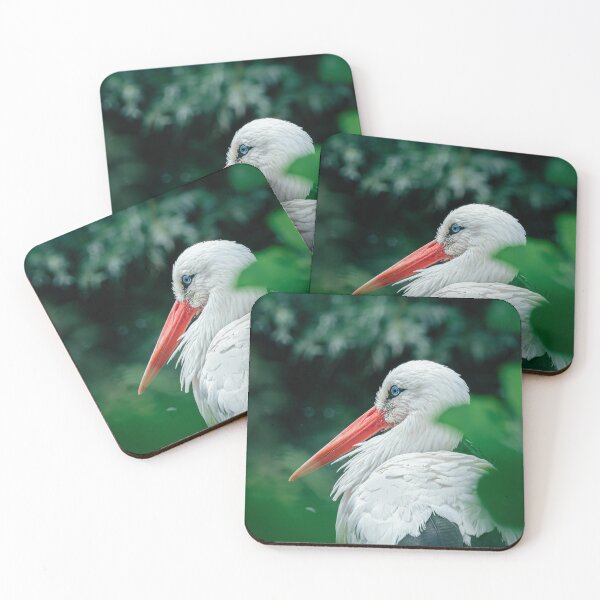 Item preview, white stork portrait designed and sold by Mutezone.
