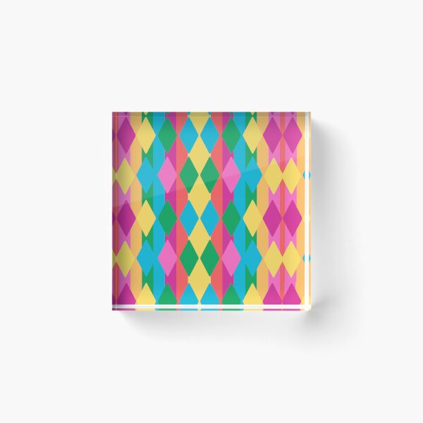 Item preview, Colorful Geometric Harlequin Diamond pattern designed and sold by Hager-AboAllil.